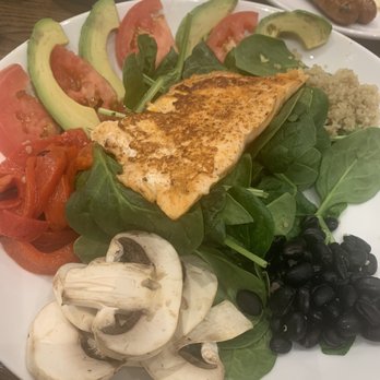 Another Broken Egg Cafe - Salmon bowl - American Near Me - Austin, Texas Another Broken Egg Cafe - Salmon bowl - American Near Me - Austin, Texas