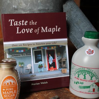 Justamere Tree Farm - a jar of maple syrup and a bottle of maple syrup - Specialty Food Near Me - Worthington, Massachusetts Justamere Tree Farm - a jar of maple syrup and a bottle of maple syrup - Specialty Food Near Me - Worthington, Massachusetts