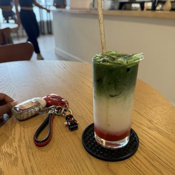 Lunar Coffee - Yummy strawberry matcha latte - Coffee & Tea Near Me - Temple Terr, Florida