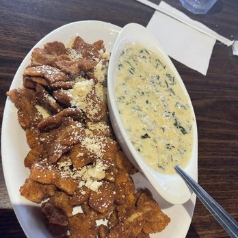 Fatty's Seafood - Spinach and artichoke dip with bow tie noodles - Cajun/Creole Near Me - Slidell, Louisiana Fatty's Seafood - Spinach and artichoke dip with bow tie noodles - Cajun/Creole Near Me - Slidell, Louisiana