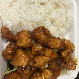 Spicy Garlic Chicken and Steamed White Rice Spicy Garlic Chicken and Steamed White Rice