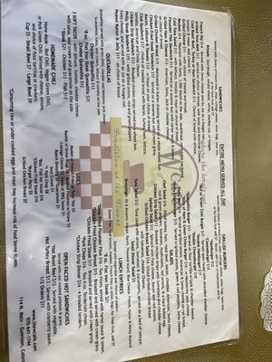 Menu photo 1 W Cafe Gunnison, CO