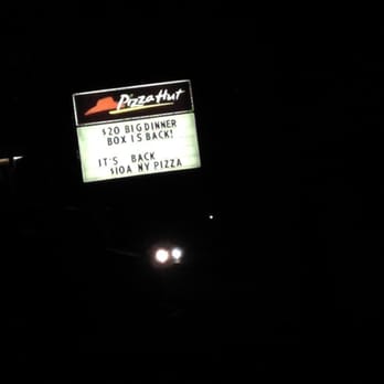 Pizza Hut - a sign in the dark - Pizza Near Me - Arkadelphia, Arkansas Pizza Hut - a sign in the dark - Pizza Near Me - Arkadelphia, Arkansas