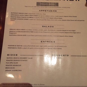 Seasons 52 - Vegan menu available, just ask! - Wine Bars Near Me - Cherry Hill, New Jersey