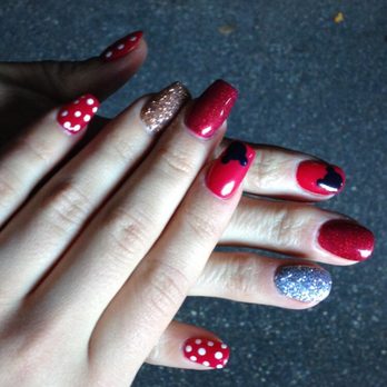 Gelish Nails - disney nails by trina, both acrylic with no chip gel polish and custom designs - Nail Salons Near Me - Gilbert, Arizona