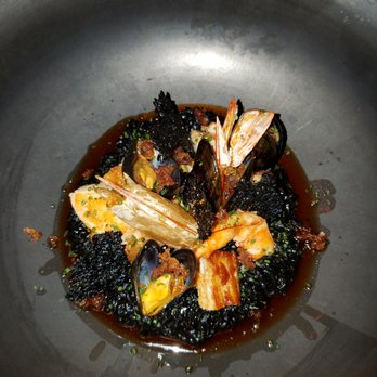 Hato - Squid Ink risotto with pork belly and muscles - Sushi Bars Near Me - Zürich, ZH