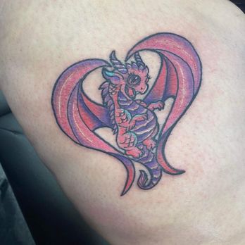Full Spectrum Body Art - Heart shaped dragon tattoo by bre alex - Piercing Near Me - St. Clair Shores, Michigan Full Spectrum Body Art - Heart shaped dragon tattoo by bre alex - Piercing Near Me - St. Clair Shores, Michigan