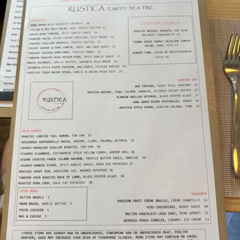 Rustica Earth Sea and Fire - Asian Fusion Near Me - St. Augustine, Florida