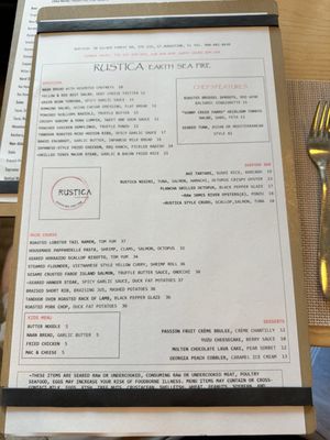 Menu photo 6 Rustica Earth Sea and Fire St. Augustine, FL
