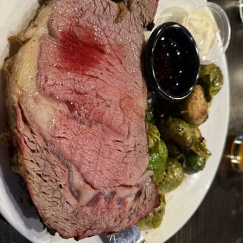 The Nook Smokehouse & Grille - Smoked Prime Rib with Brussels Sprouts - American Near Me - Massillon, Ohio The Nook Smokehouse & Grille - Smoked Prime Rib with Brussels Sprouts - American Near Me - Massillon, Ohio