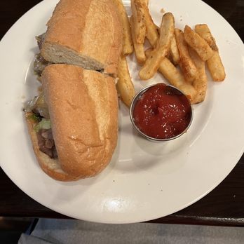 Golden Leaf Bistro - Bourbon Roast Beef Hogie with fries - Bars Near Me - Danville, Virginia Golden Leaf Bistro - Bourbon Roast Beef Hogie with fries - Bars Near Me - Danville, Virginia