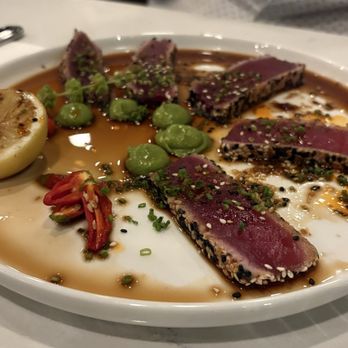 The Ranch - Ahi tuna. Don't get this. Such a waste of your hard-earned money! Sort of embarrassing to put on the menu. - Lounges Near Me - Visalia, California The Ranch - Ahi tuna. Don't get this. Such a waste of your hard-earned money! Sort of embarrassing to put on the menu. - Lounges Near Me - Visalia, California