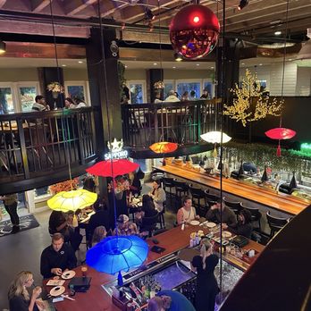 Lotus Lounge - Bar, taken from our table in the balcony - Sushi Bars Near Me - Flagstaff, Arizona