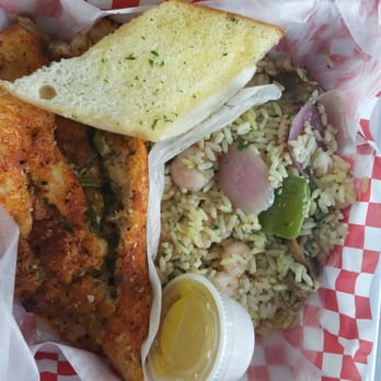 Capt Benny's - Broiled Stuffed Catfish, gorgeous plate, great portions, but bland and not worth the mula. - Seafood Near Me - Houston, Texas