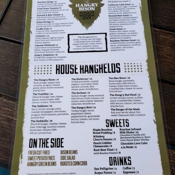 The Hangry Bison - Menu - New American Near Me - Winter Park, Florida