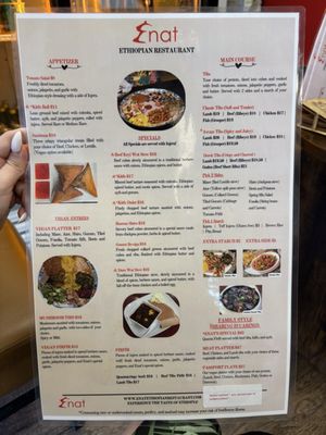 Menu photo 1 Enat Ethiopian Restaurant Charlotte, NC Menu photo 1 Enat Ethiopian Restaurant Charlotte, NC
