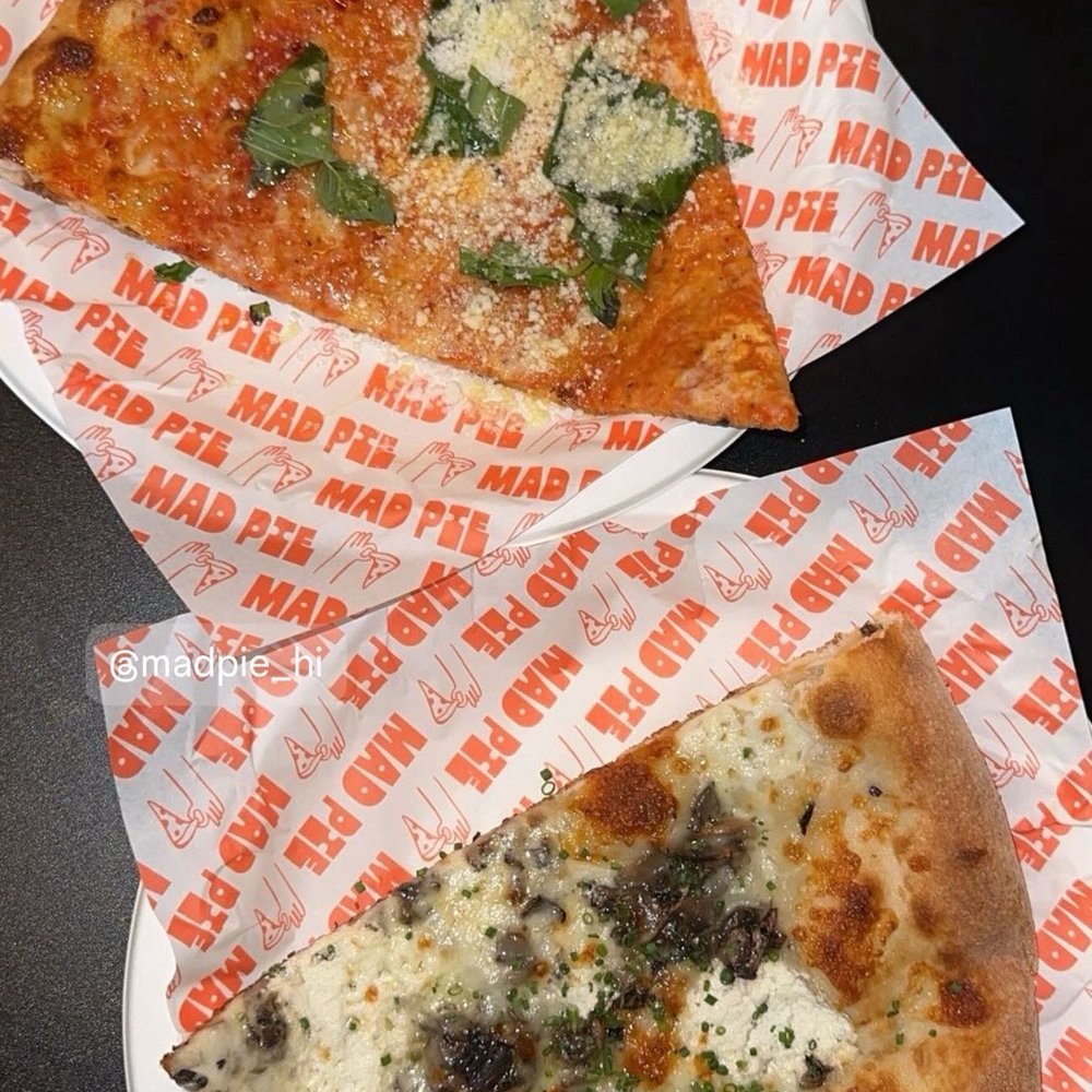 Mad Pie - Margh slice, Fungi slice - Pizza Near Me - Honolulu, Hawaii Mad Pie - Margh slice, Fungi slice - Pizza Near Me - Honolulu, Hawaii