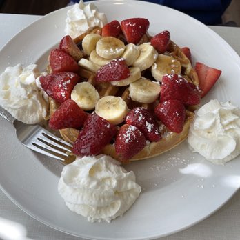 Nudy's Cafe - Eagleview Blvd - Strawberry banana Belgian waffle - Breakfast & Brunch Near Me - Exton, Pennsylvania