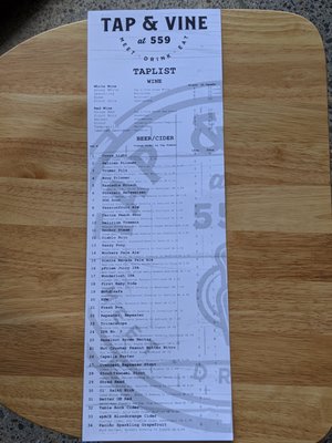 Menu photo 7 Tap & Vine at 559 Medford, OR