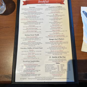 The Cookie Jar - Menu - Breakfast page - Taken June 3, 2026 - Breakfast & Brunch Near Me - Fairbanks, Alaska