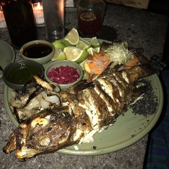 Casa Jaguar - The grilled fresh catch of the day (grouper) big enough for two people - Caribbean Near Me - Tulum, ROO