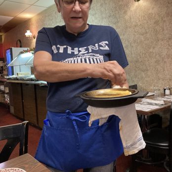 Athens Restaurant & Steak House - Saganaki (flaming cheese) - Greek Near Me - Franklin, Indiana Athens Restaurant & Steak House - Saganaki (flaming cheese) - Greek Near Me - Franklin, Indiana