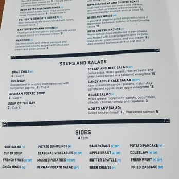 Bavarian Bierhaus - The menu - German Near Me - Glendale, Wisconsin