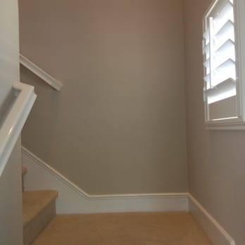 OC Painting - Stair wall crack/bulge in drywall was repaired, textured and painted. Flawless results. - Painters Near Me - San Juan Capistrano, California OC Painting - Stair wall crack/bulge in drywall was repaired, textured and painted. Flawless results. - Painters Near Me - San Juan Capistrano, California