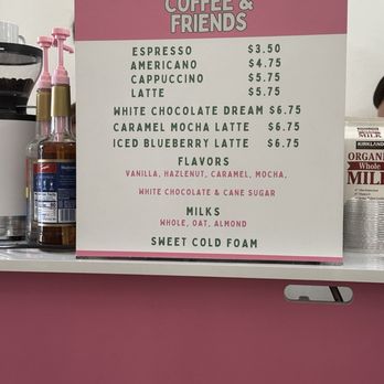 Coffee & Friends - Menu at pop up on 8.10.24 - Coffee & Tea Near Me