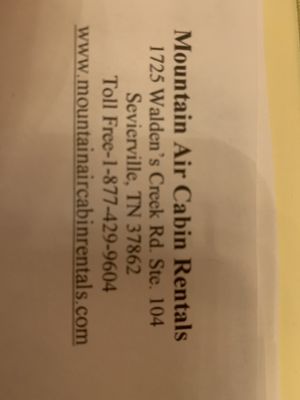 Mountain Air Cabin Rentals 1725 Waldens Creek Rd Ste 104