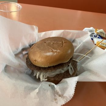 Olympia Cafe - Double hamburger Ok size, slightly bland. - Cafes Near Me - Chevy Chase, Maryland