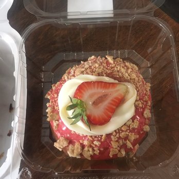 Knead Donuts & Tea - I think this is the strawberry cheesecake donut - Donuts Near Me - Long Beach, California Knead Donuts & Tea - I think this is the strawberry cheesecake donut - Donuts Near Me - Long Beach, California