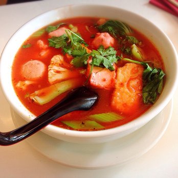 Thai Smile - Yen-Ta- Fo. The soup made from fermented soybean paste mix with soup, noodle, fish ball , tofu and mix vegetable. Very flavorful ! - Thai Near Me - Hamden, Connecticut Thai Smile - Yen-Ta- Fo. The soup made from fermented soybean paste mix with soup, noodle, fish ball , tofu and mix vegetable. Very flavorful ! - Thai Near Me - Hamden, Connecticut