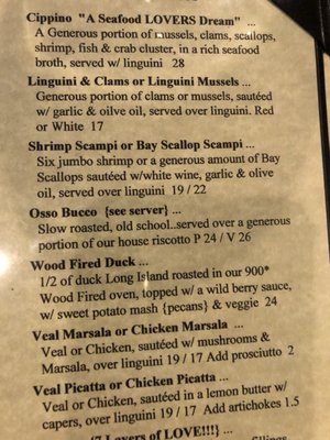 Menu photo 2 Trattoria Ciao Cape Coral, FL