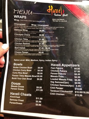 Menu photo 2 Haveli Indian Grill Bakersfield, CA Menu photo 2 Haveli Indian Grill Bakersfield, CA