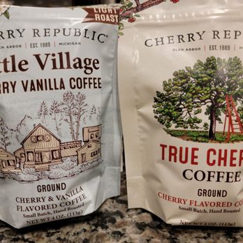 Cherry Republic - Traverse City - Cherry Vanilla Coffee & Cherry Coffee (both small batches) - Specialty Food Near Me - Traverse City, Michigan Cherry Republic - Traverse City - Cherry Vanilla Coffee & Cherry Coffee (both small batches) - Specialty Food Near Me - Traverse City, Michigan