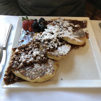 Farm Bell Kitchen - Caramel bourbon pecan pancakes - Southern Near Me - Charlottesville, Virginia
