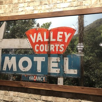 The Restoration - Valley Courts Motel sign used in lobby of Restoration Hotel, Asheville, as a piece of art - Hotels Near Me - Asheville, North Carolina The Restoration - Valley Courts Motel sign used in lobby of Restoration Hotel, Asheville, as a piece of art - Hotels Near Me - Asheville, North Carolina