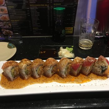 Sushiholics - My first roll at Sushiholics ever in their VIP sauce. - Sushi Bars Near Me - West Covina, California