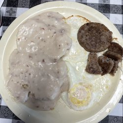 Ocie's Restaurant - Biscuit and gevey with eggs and sausage