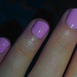 JN Town Nails - My purple nail polish-- applied evenly and cleanly.