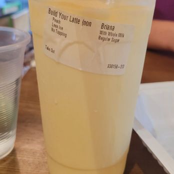 Bao'd Up - Sunset Valley - Peach Milk Latte - Asian Fusion Near Me - Sunset Valley, Texas