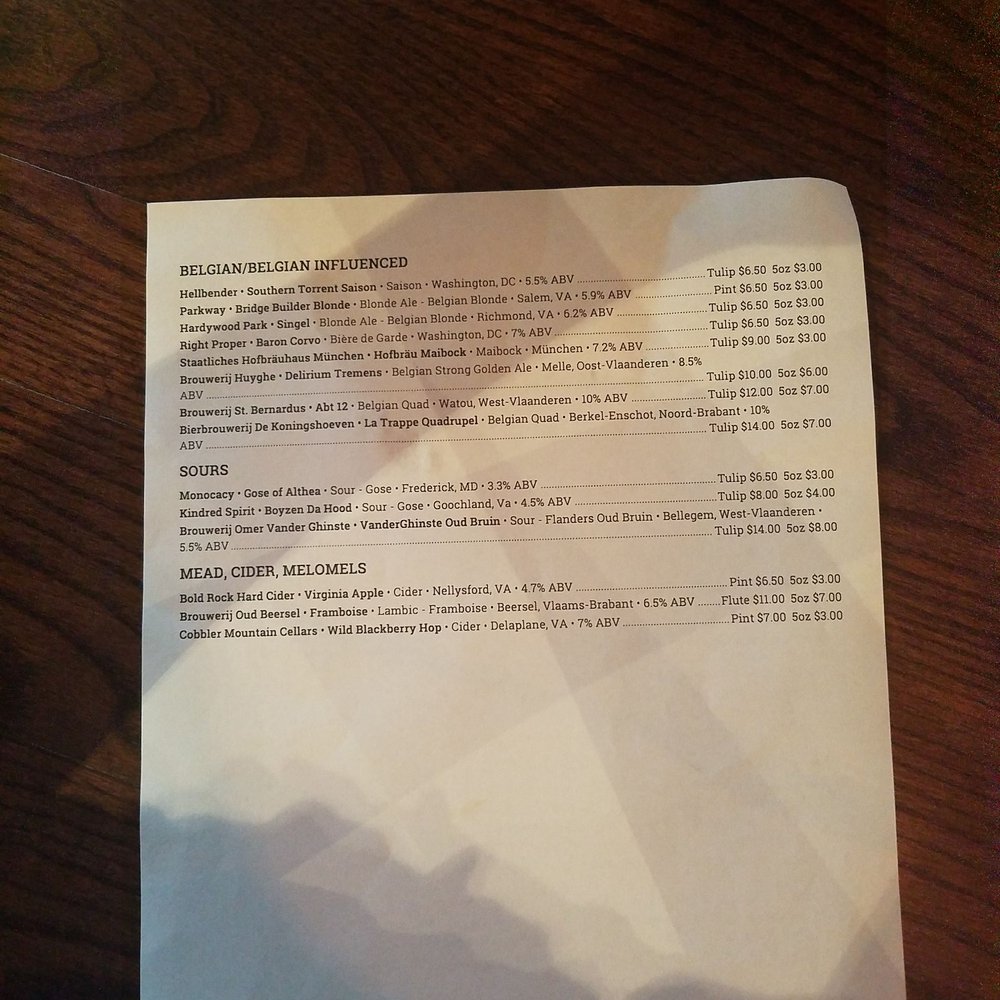 Crafthouse - beer selections - Chicken Wings Near Me - Fairfax, Virginia