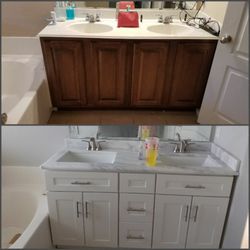 Revely's Handy Pro - Bathroom remodel before & after