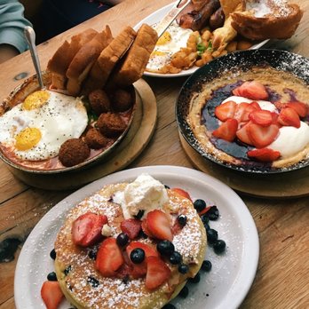 Milkweed - Shakshuka, Fresh Berry Pancakes, Dutch Baby Pancake, Morning Madness - New American Near Me - Boston, Massachusetts