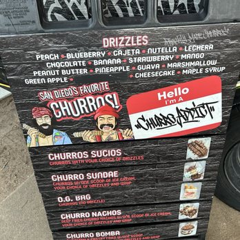Churro Addict - Churro Menu - Food Trucks Near Me - San Diego, California Churro Addict - Churro Menu - Food Trucks Near Me - San Diego, California