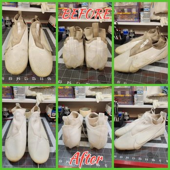 KA-C Customs - Before and After Cleats Restore - Customized Merchandise Near Me - Plano, Texas KA-C Customs - Before and After Cleats Restore - Customized Merchandise Near Me - Plano, Texas