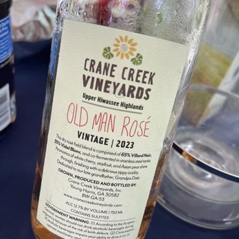 Crane Creek Vineyards - The Old Man Rosé - Wineries Near Me - Young Harris, Georgia Crane Creek Vineyards - The Old Man Rosé - Wineries Near Me - Young Harris, Georgia