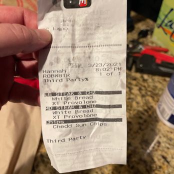 Firehouse Subs - Receipt - Fast Food Near Me - Slidell, Louisiana