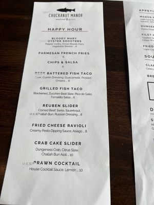 Menu photo 4 Chuckanut Manor Seafood & Grill Bow, WA